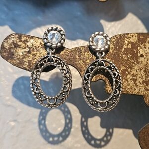 Brighton Rhinestone Townsend Circle Earrings